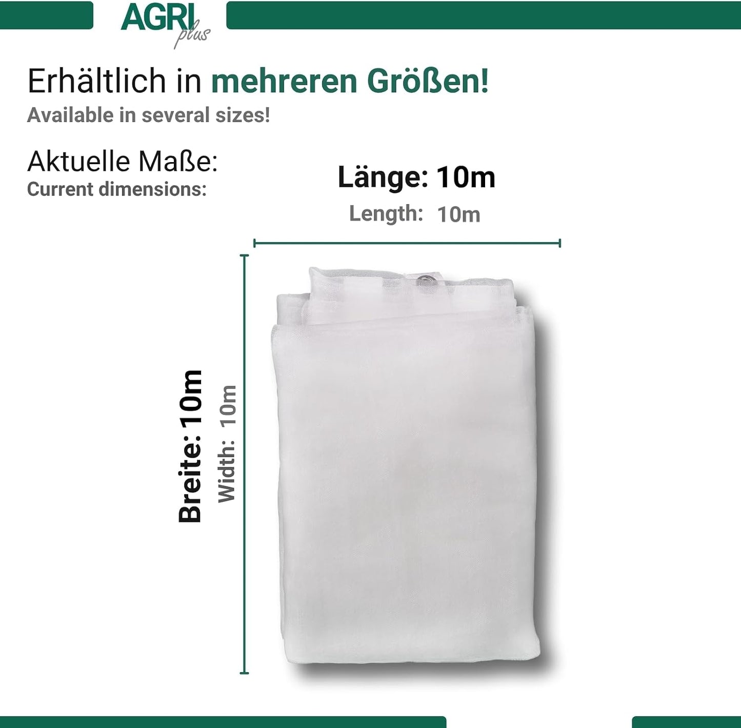 Poolabdecknetz 10 x 10 m mit Randverstärkung