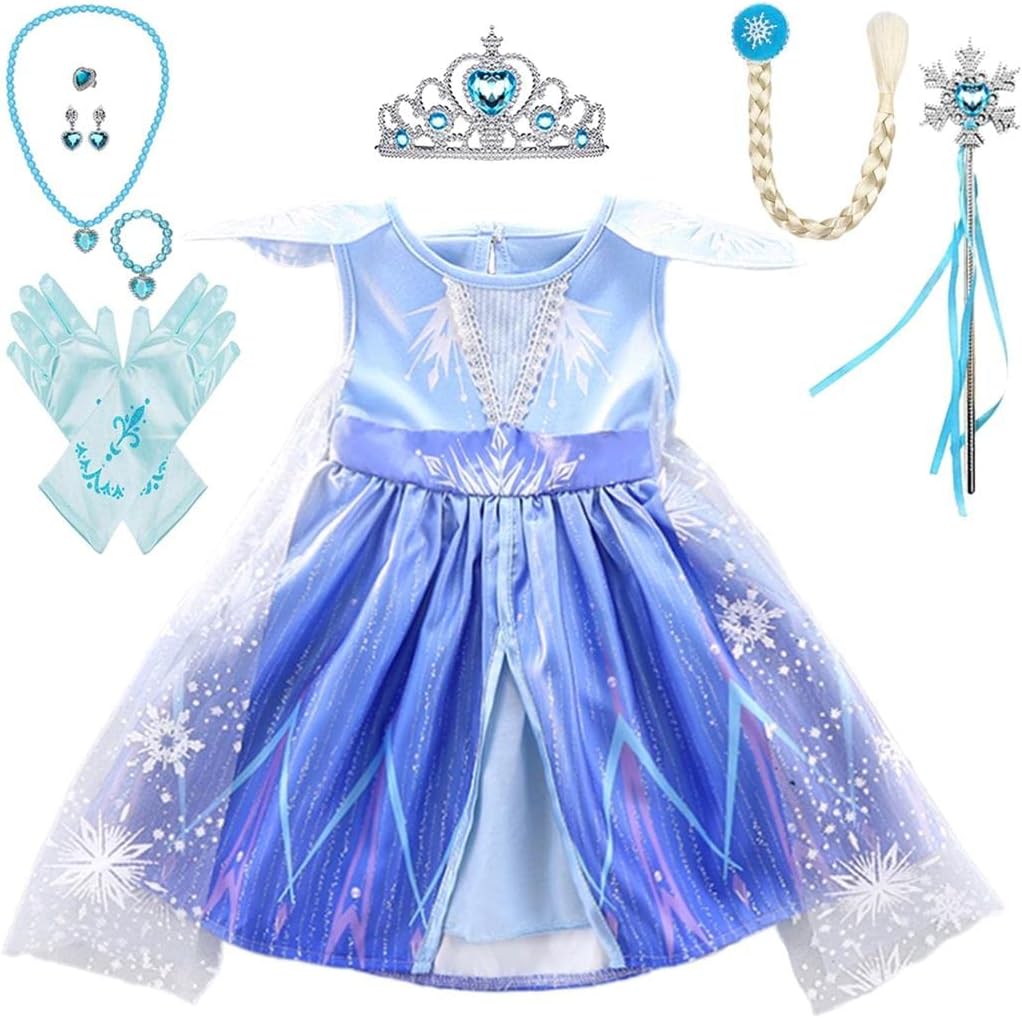 Prinzessin Elsa Kostüm, Elsa (Kleid mit Accessoires) 3-6 Monate