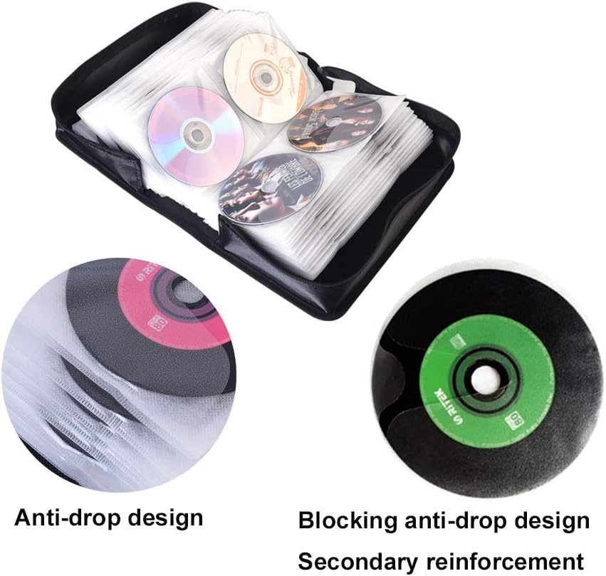 CD-Tasche, 160 Kapazität Schwarz