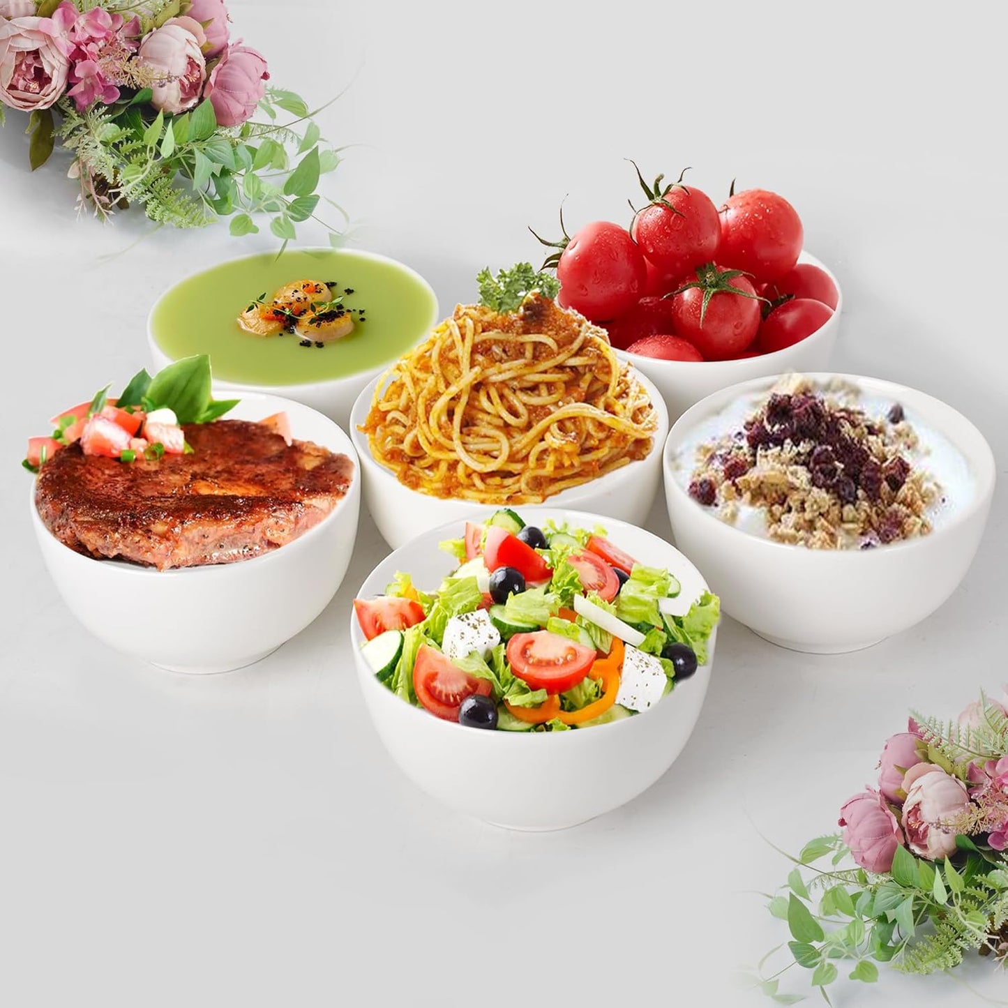 Keramik-Suppenschalen-Set (6-teilig, 800ml), 6 inches