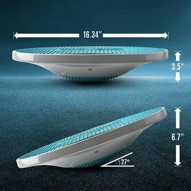 Balance Board mit rutschfester Oberfläche (41.5 cm), Himmelblau - Premium 41.5cm Kunststoff-Wackelbrett