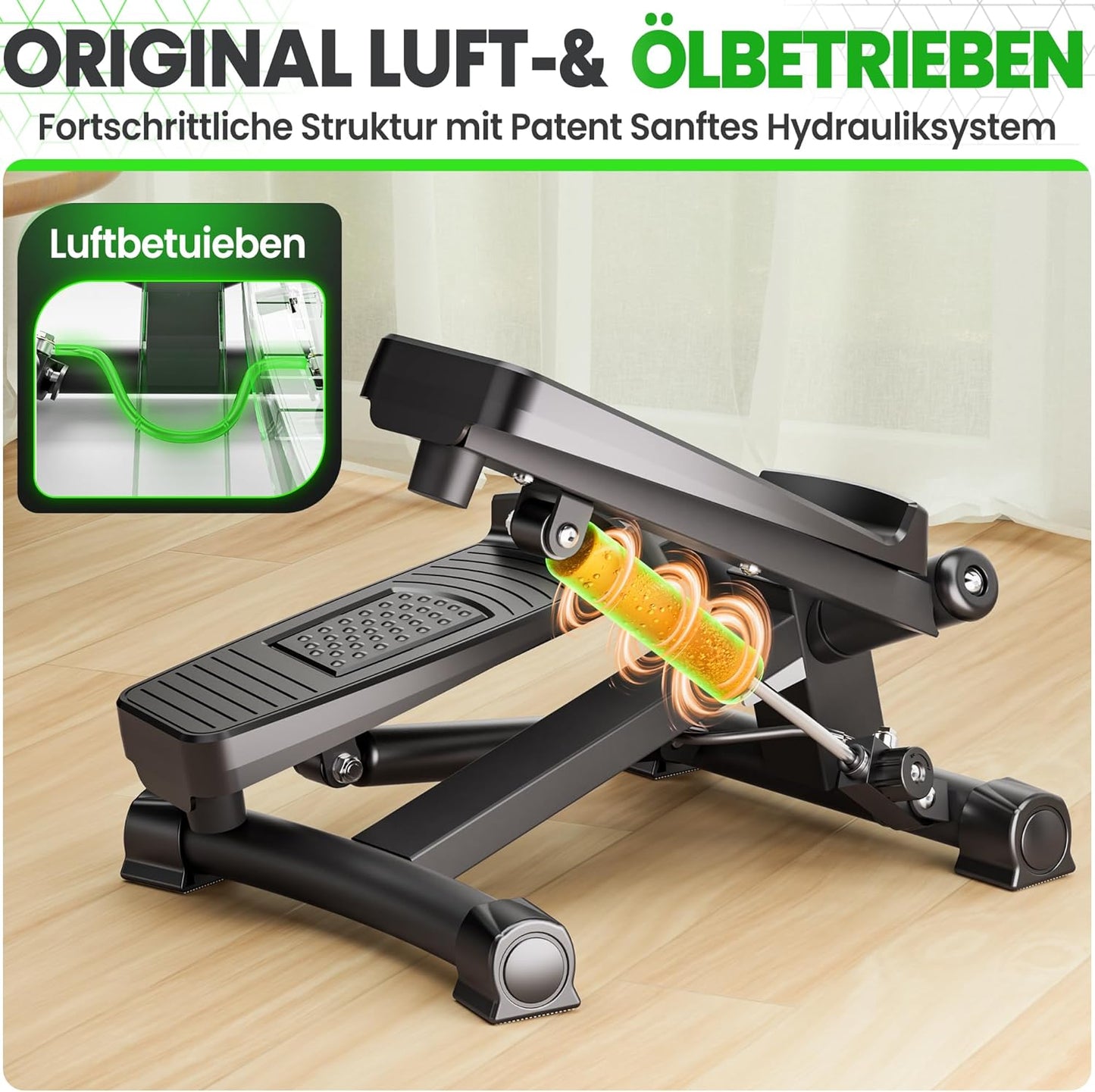 Mini-Stepper mit Power Ropes und LCD Display