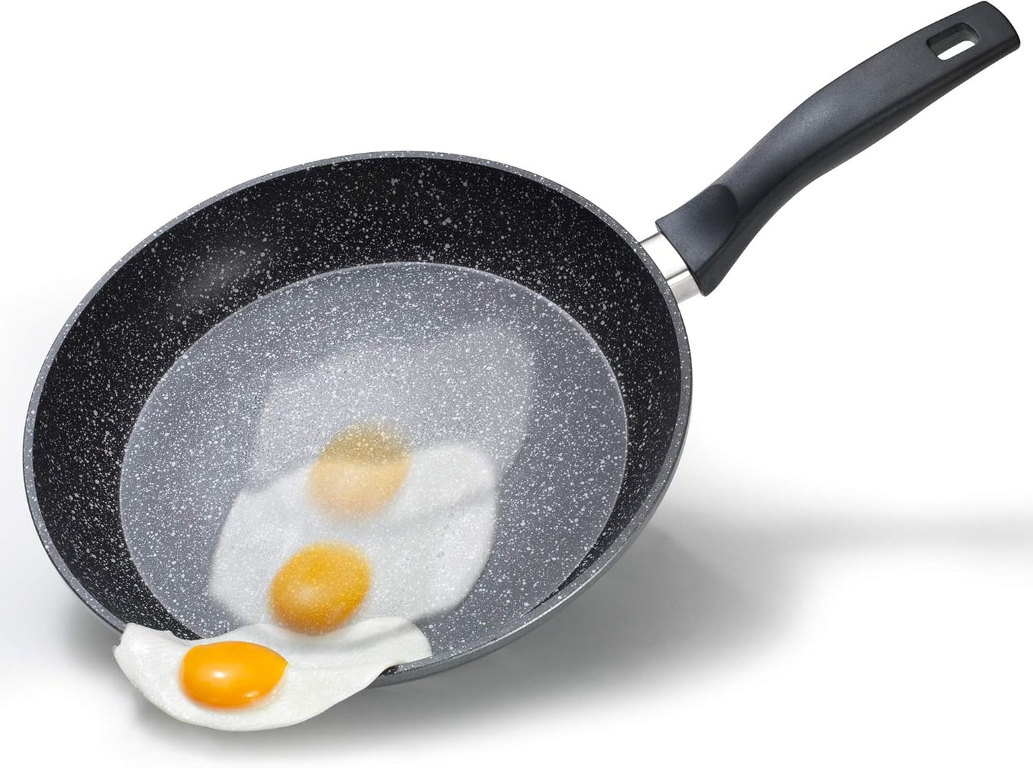 Keramik Kochgeschirr-Set (16-teilig, induktionsgeeignet), Grau 16 tlg.