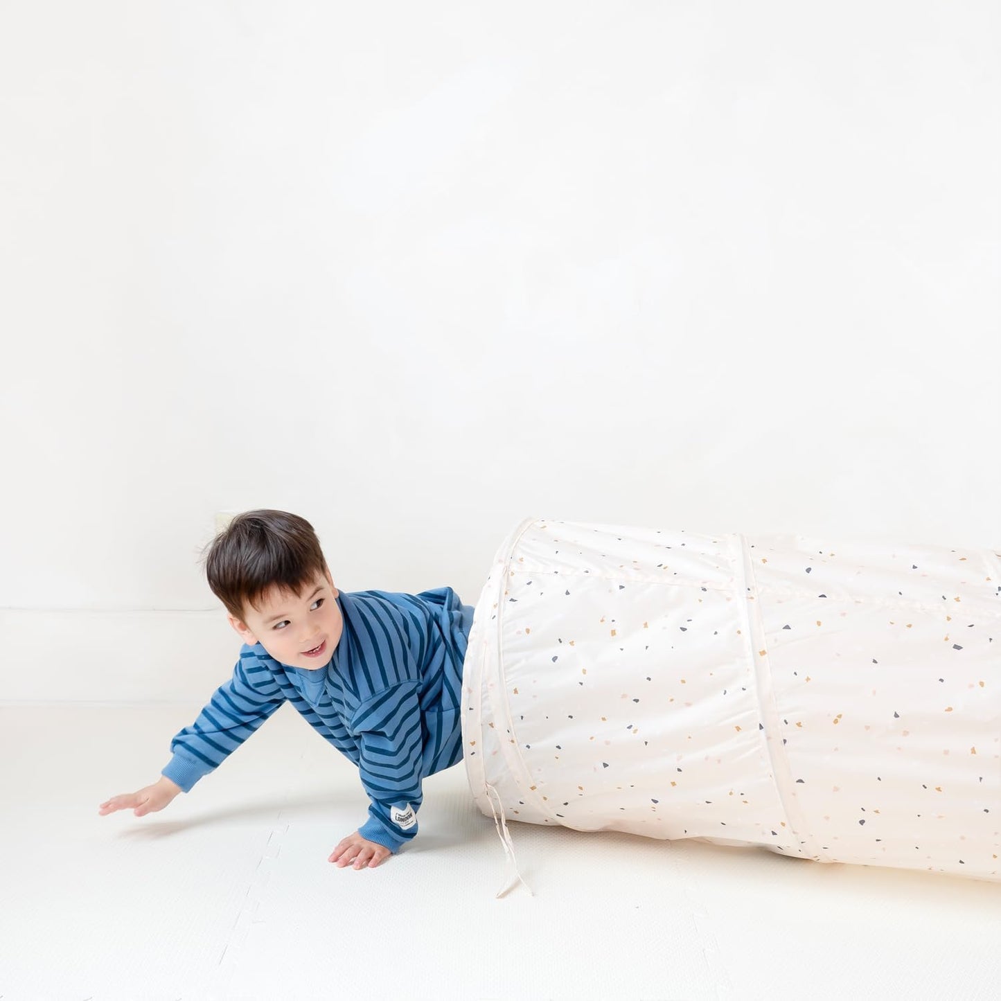 Krabbeltunnel für Kinder, Terrazzo Beige