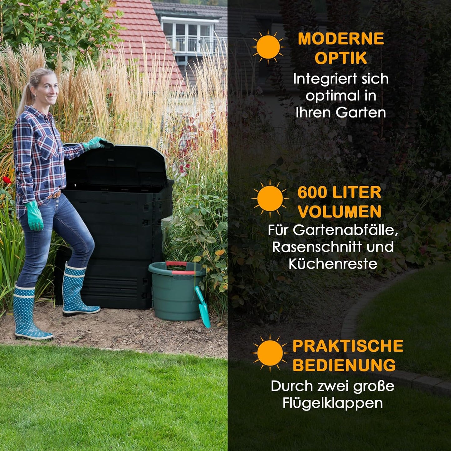 Eco-King Komposter, anthrazit 400 L