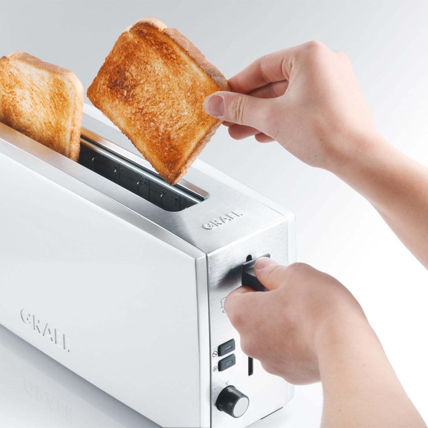 Langschlitz-Toaster TO 91, Weiss Single