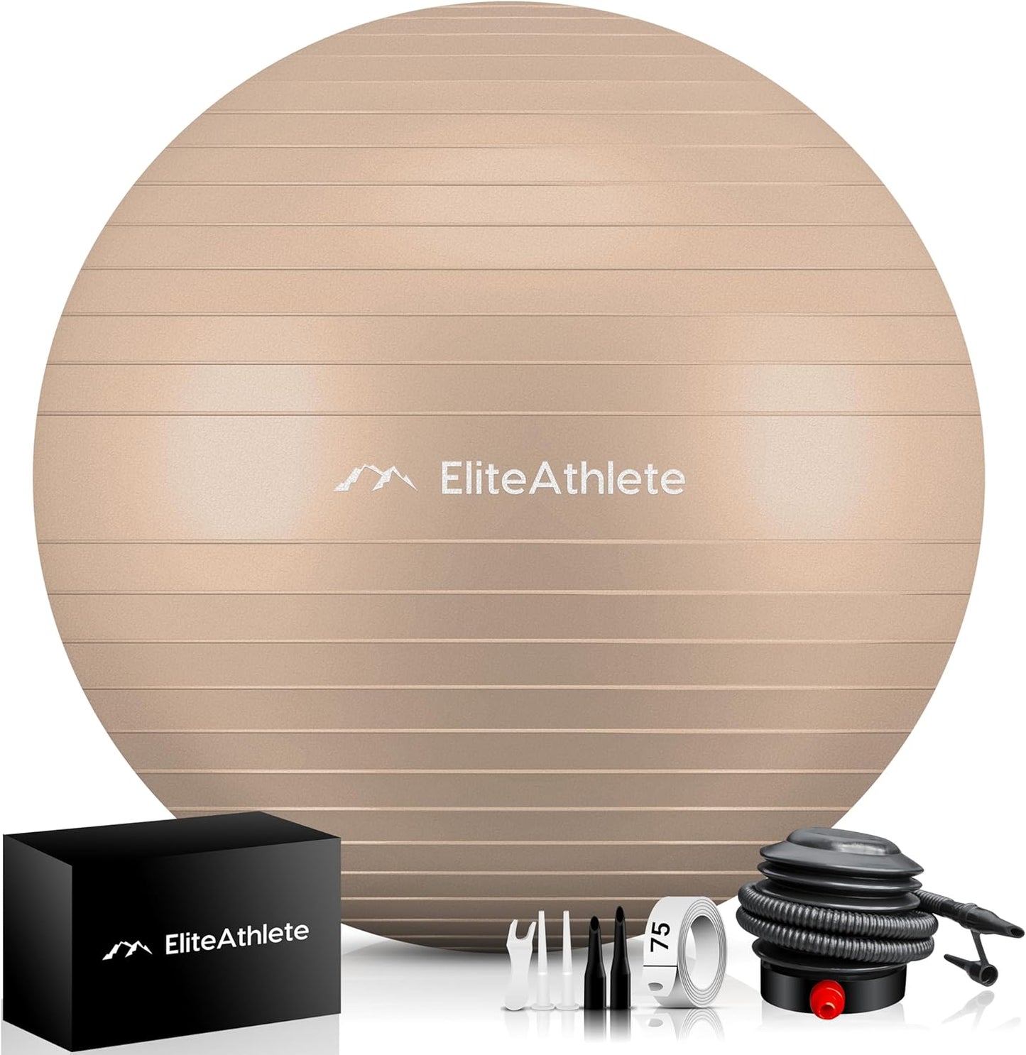 Ergonomischer Gymnastikball für Fitness und Schwangerschaft, Cappuccino 85cm