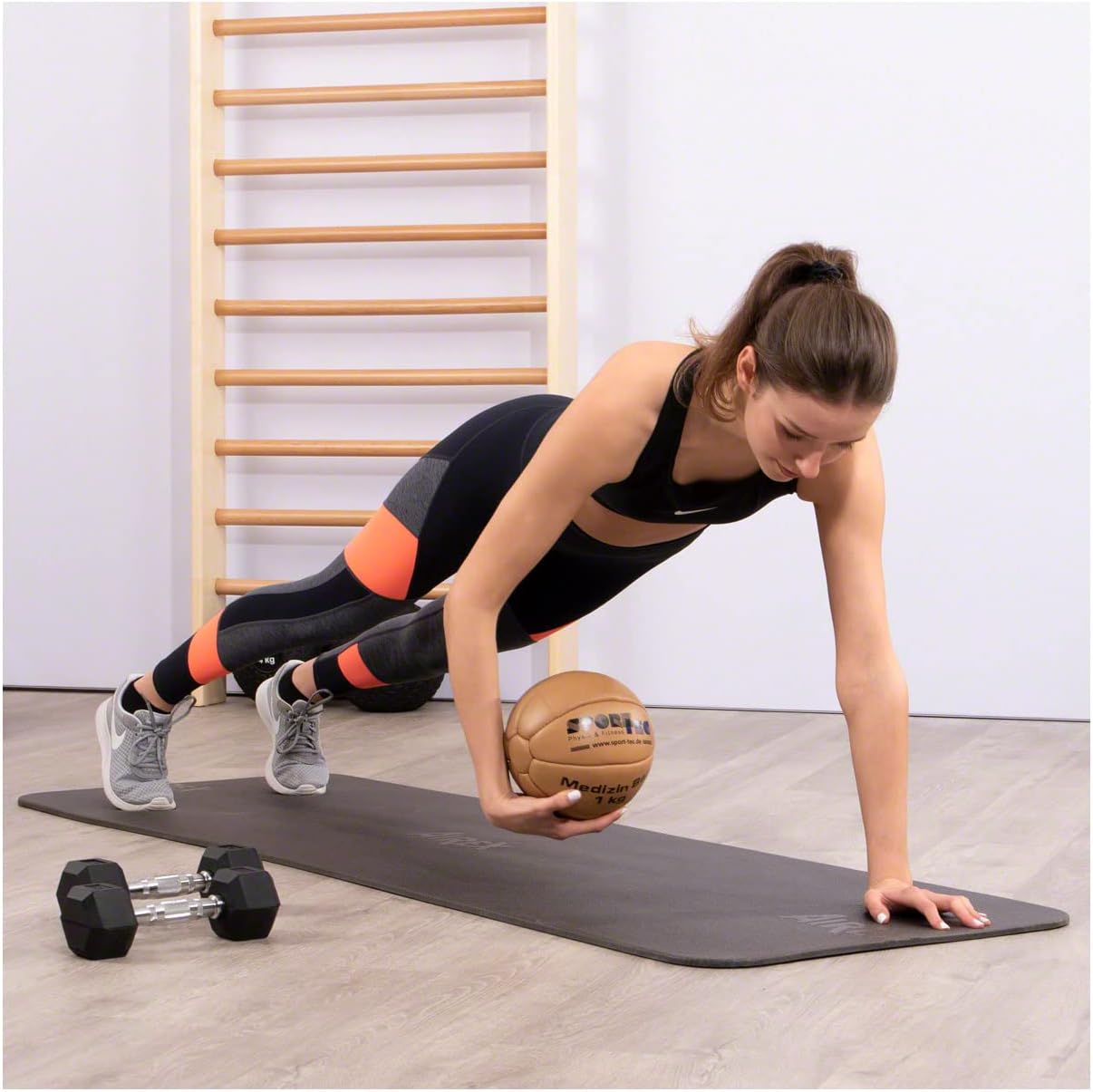 Medizinball aus Leder 1 kg, 1.0 Kilogramm