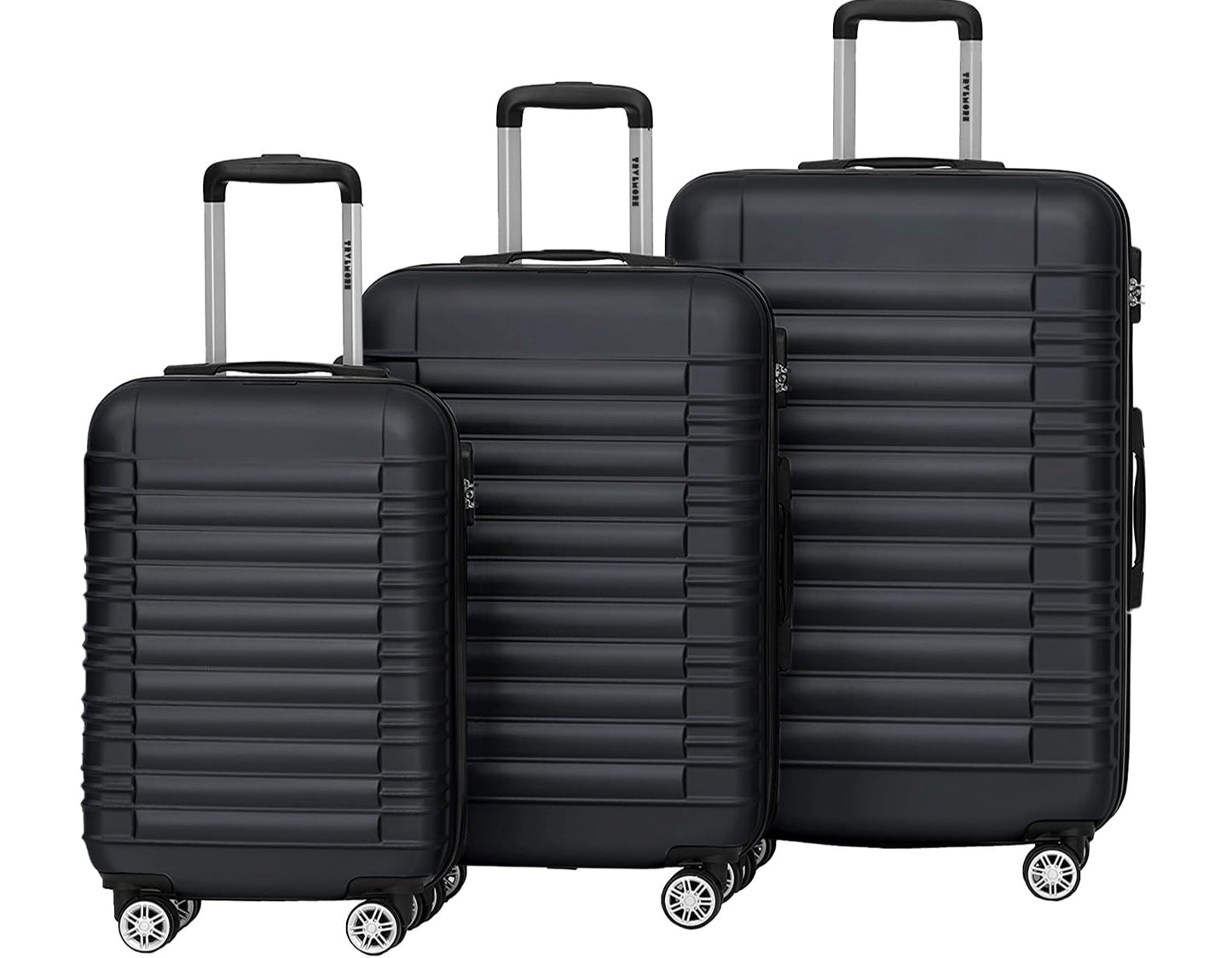 3-teiliges Hartschalenkoffer-Set, Small + Medium + Large Schwarz