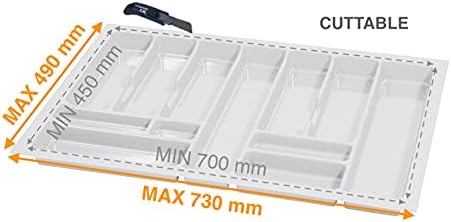 Besteckkasten für 80cm Schubladen, Weiss, Schubladen 80