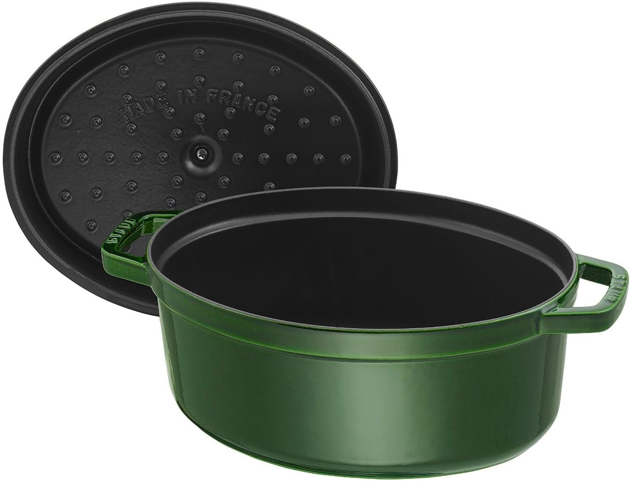 Gusseisen-Bräter Cocotte, 29 cm Basilikum/Grün