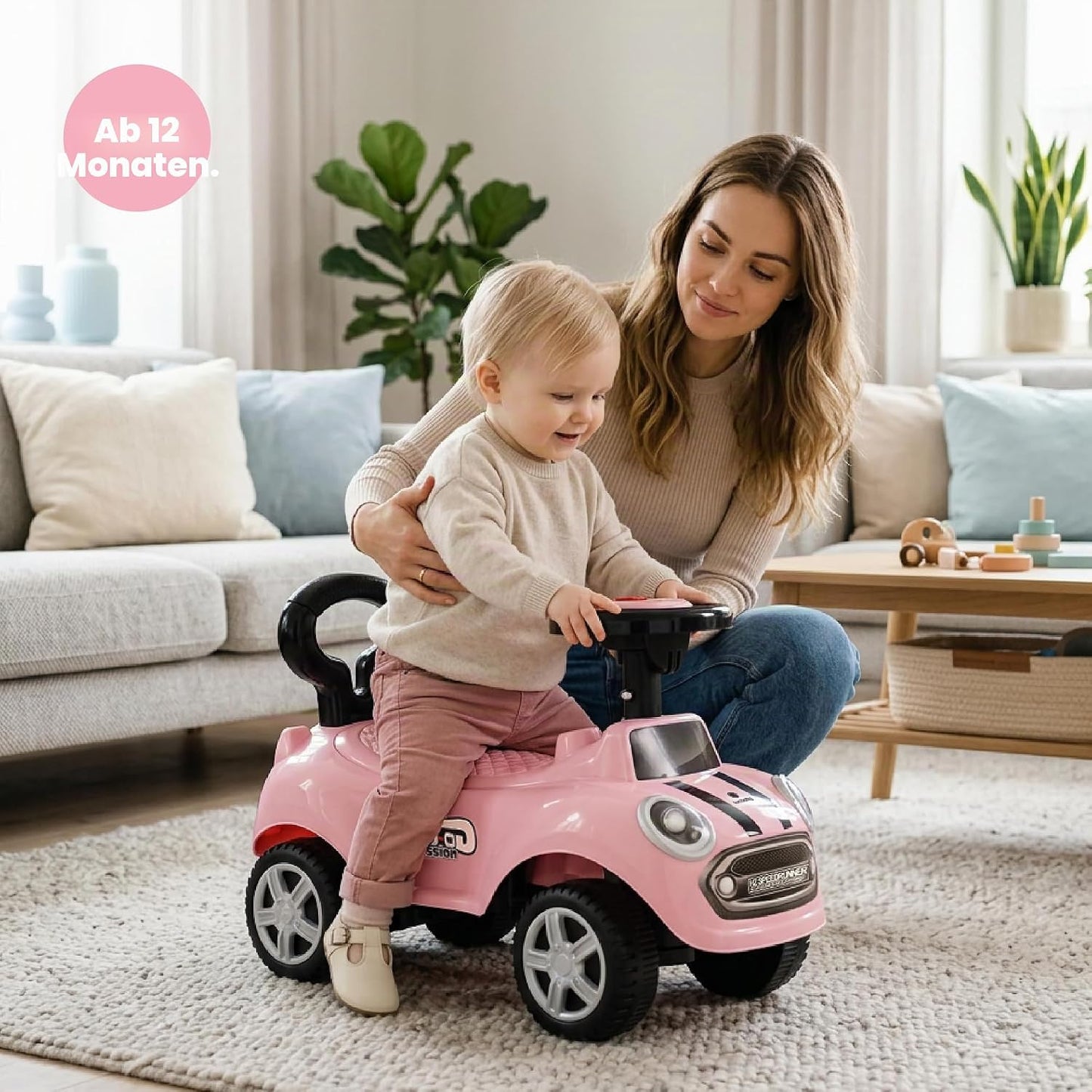 Rutschauto & Lauflernwagen für Kinder, Rosa