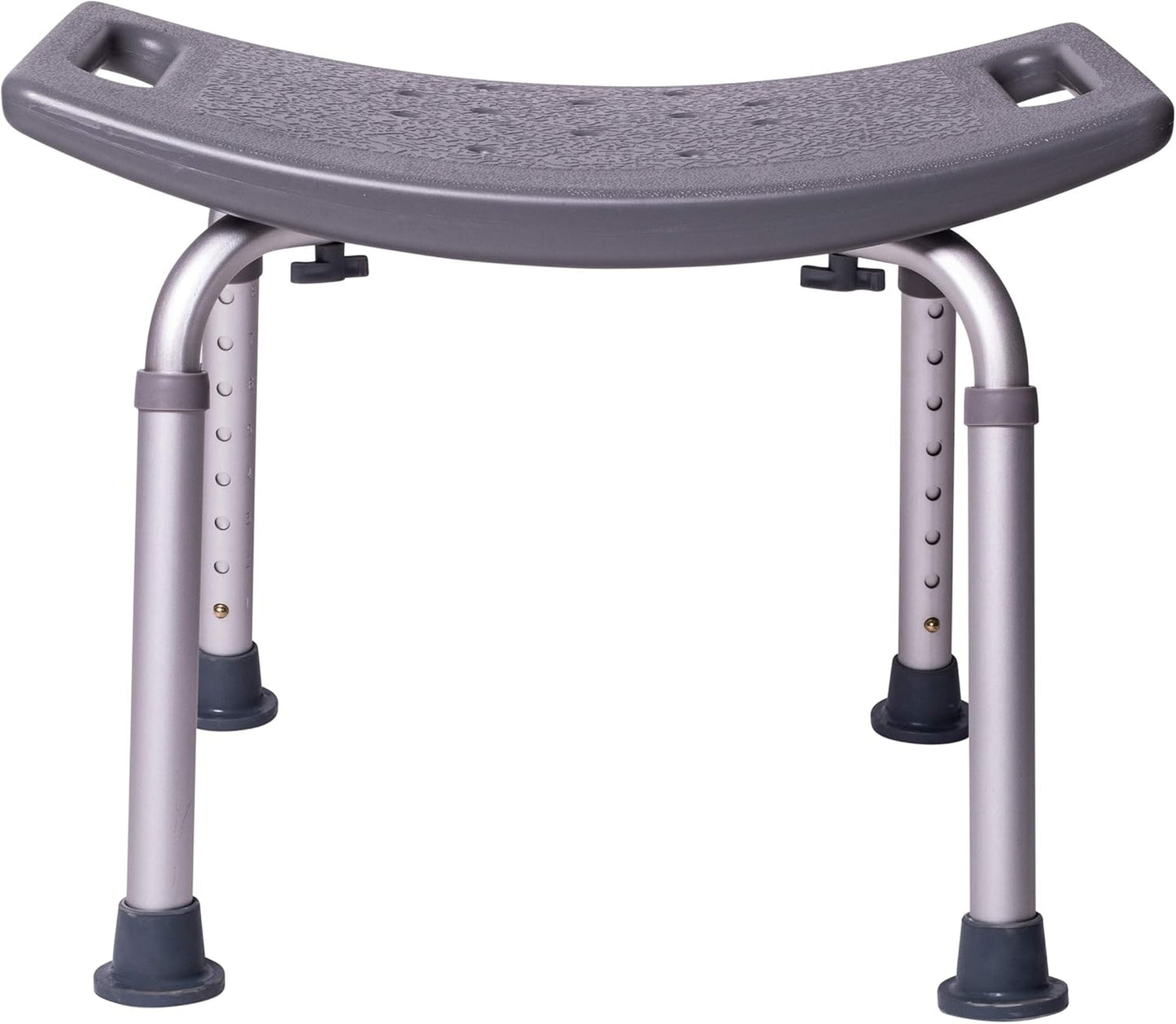 Höhenverstellbarer Duschhocker, Badhocker grau 150 kg