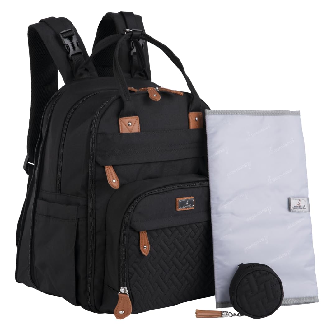 Rucksack mit Wickelauflage, Xl, Schwarz