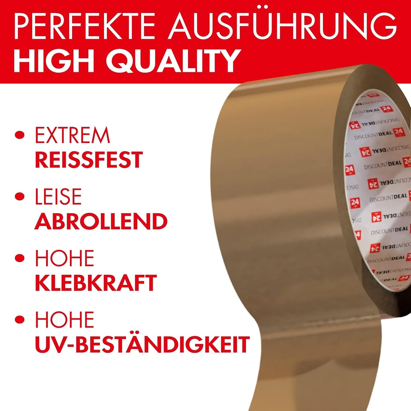 Breites Paketklebeband-Set, 36 Rollen Braun