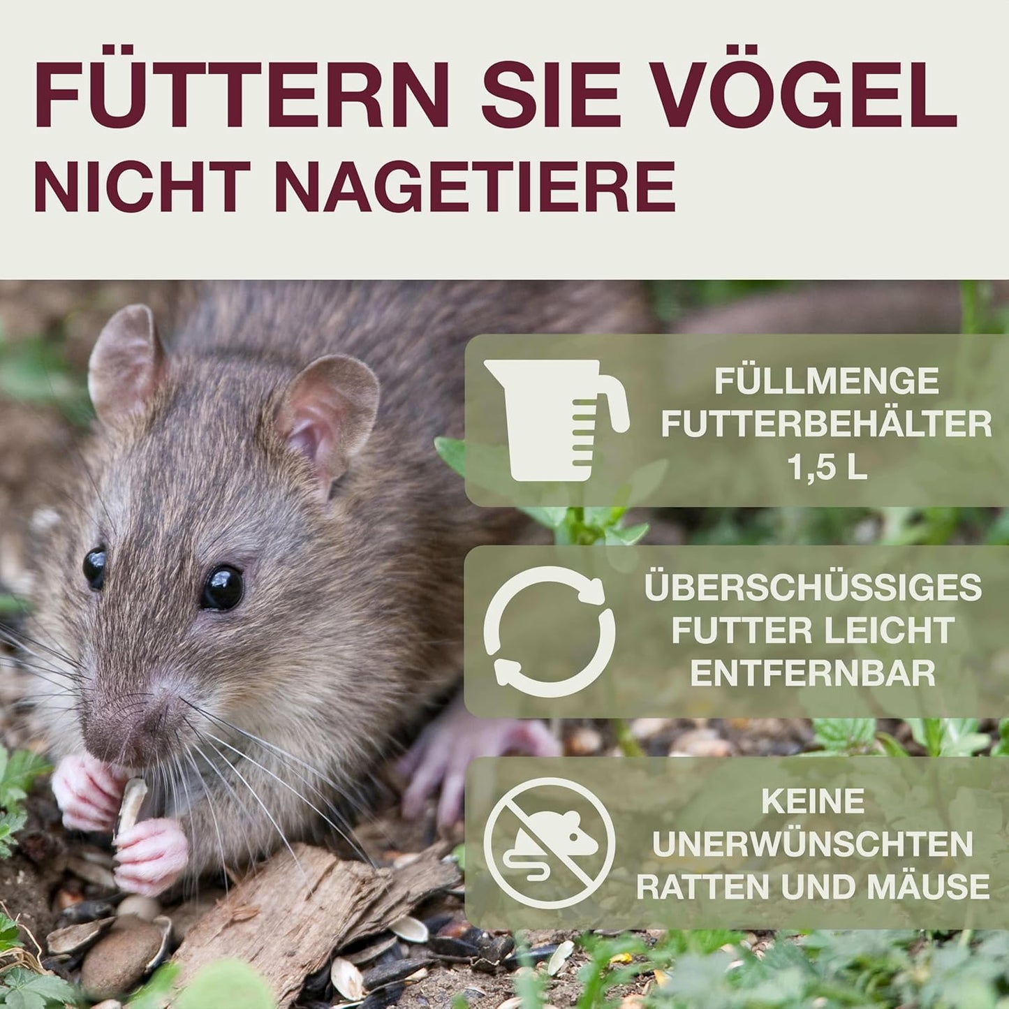 Vogelfutterhaus Davos, Hellgrau Davos