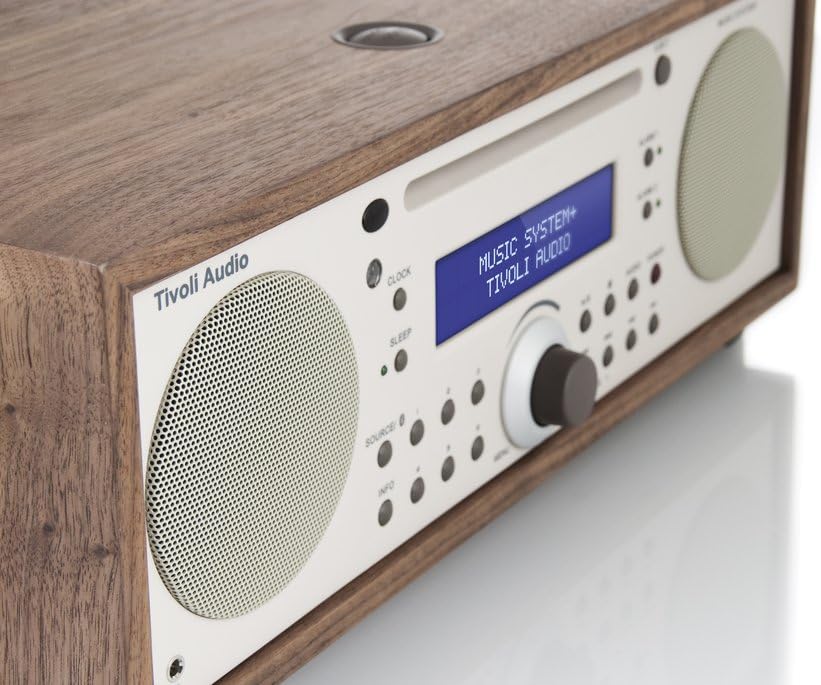 Music System+ All-in-one Kompaktanlage mit Bluetooth, Walnuss / Beige