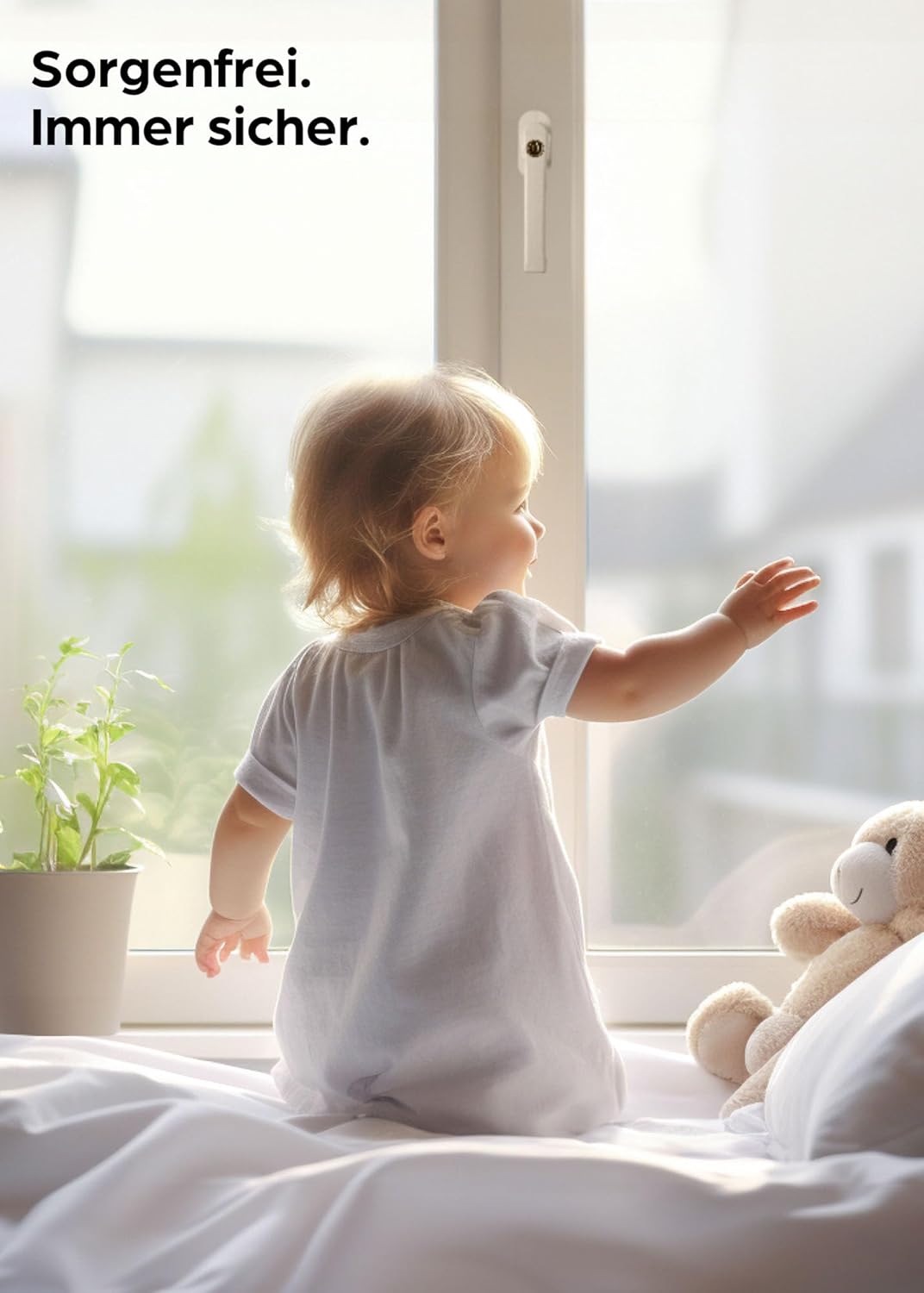 Abschliessbare Fenstergriffe, 4er-Set, kindersicher, 4 Stück