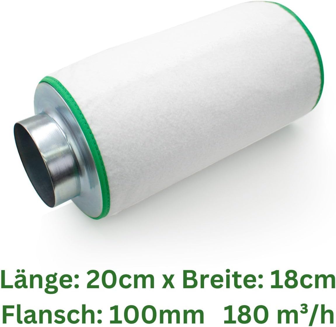 Luftfilter mit Aktivkohle, 180 m³/h | 100mm Flansch