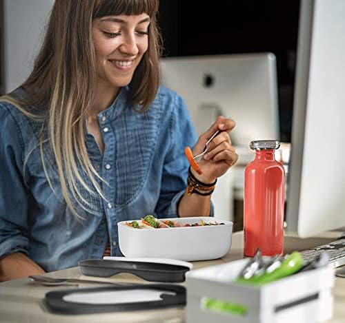 Lunchbox mit Reisebesteck, One Size Weiss