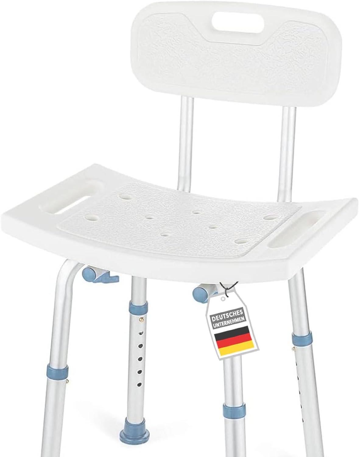 Duschhocker Jonah mit abnehmbarer Rückenlehne, 75,5cm H x 42cm B x 27cm T
