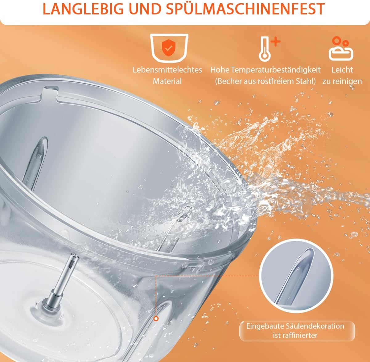 Elektrischer Zerkleinerer mit 4-Klingen