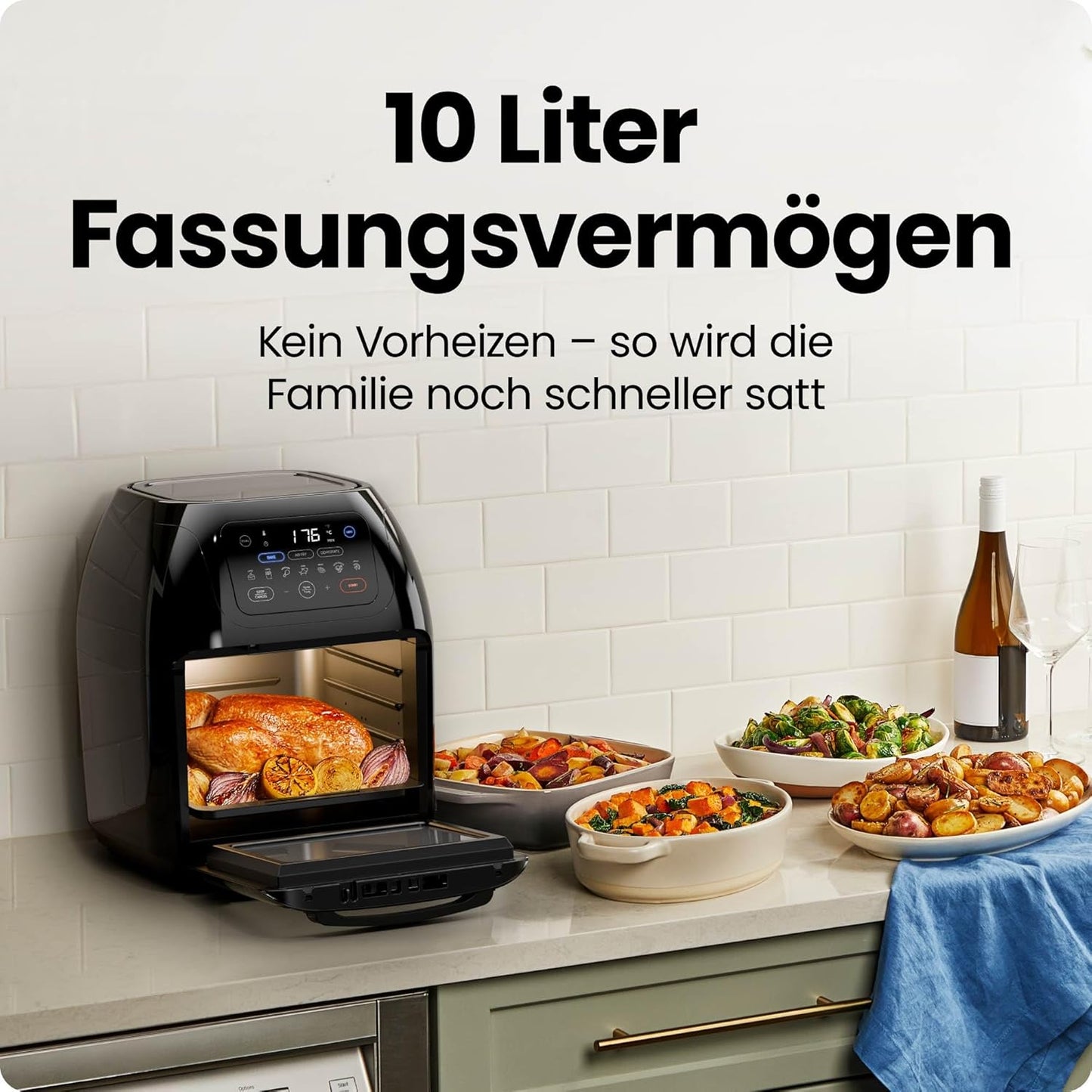 Multifunktionaler 10L-Heissluftofen, 10L
