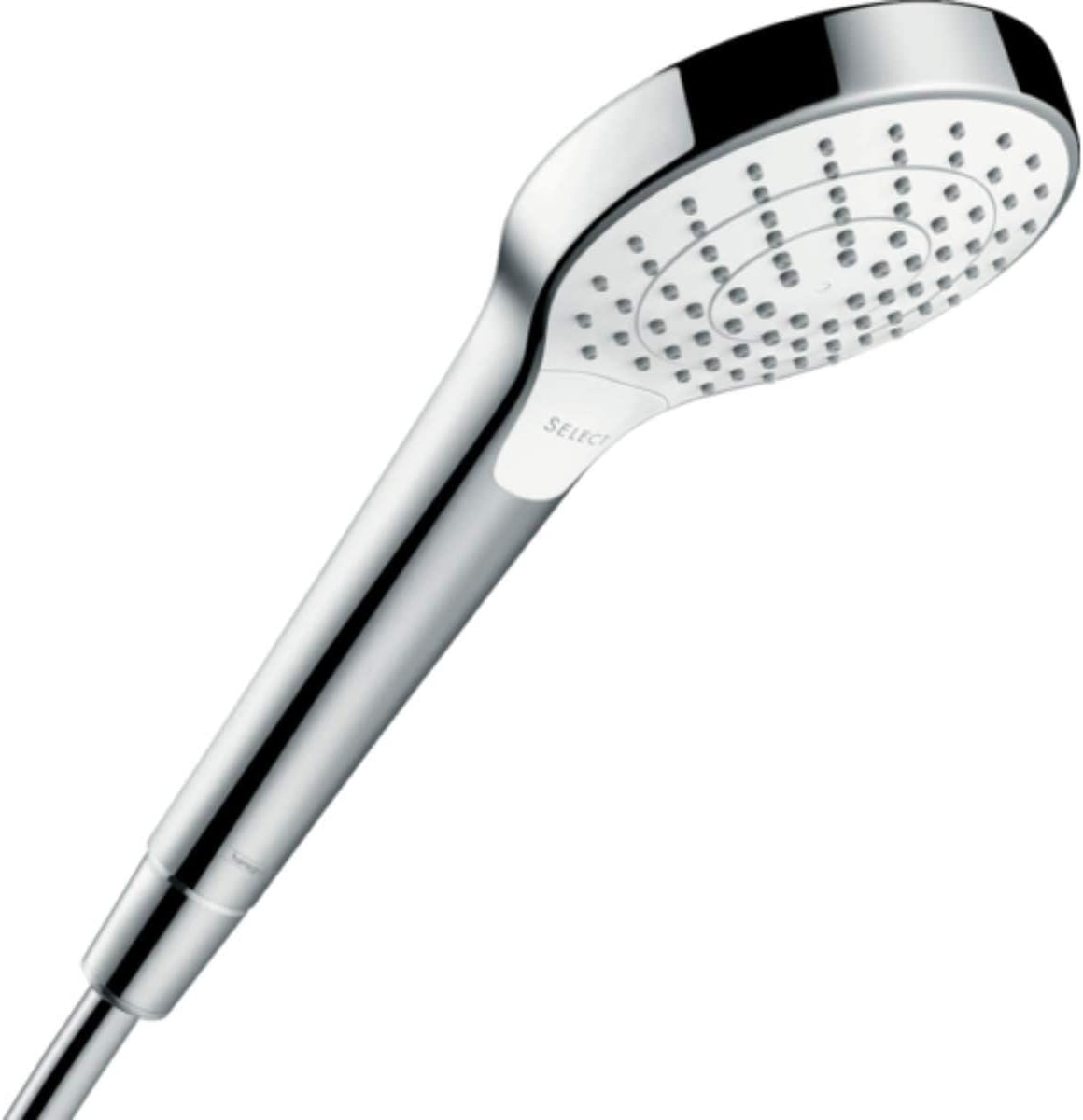 Duschkopf Croma Select S mit Antikalk-Funktion, Weiss/Chrom 3 wassersparende Strahlarten 9l/min