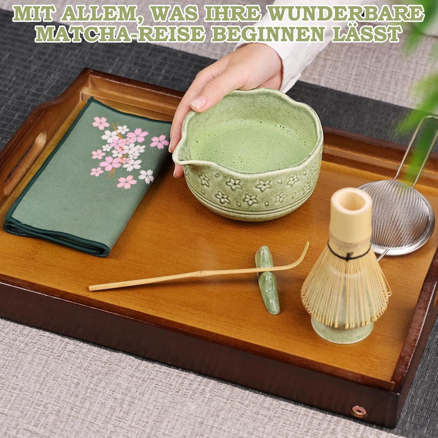 Premium Matcha Tee-Set, Matcha-farbe