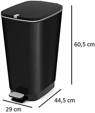 Chic Treteimer, 45 Liter schwarz metallic