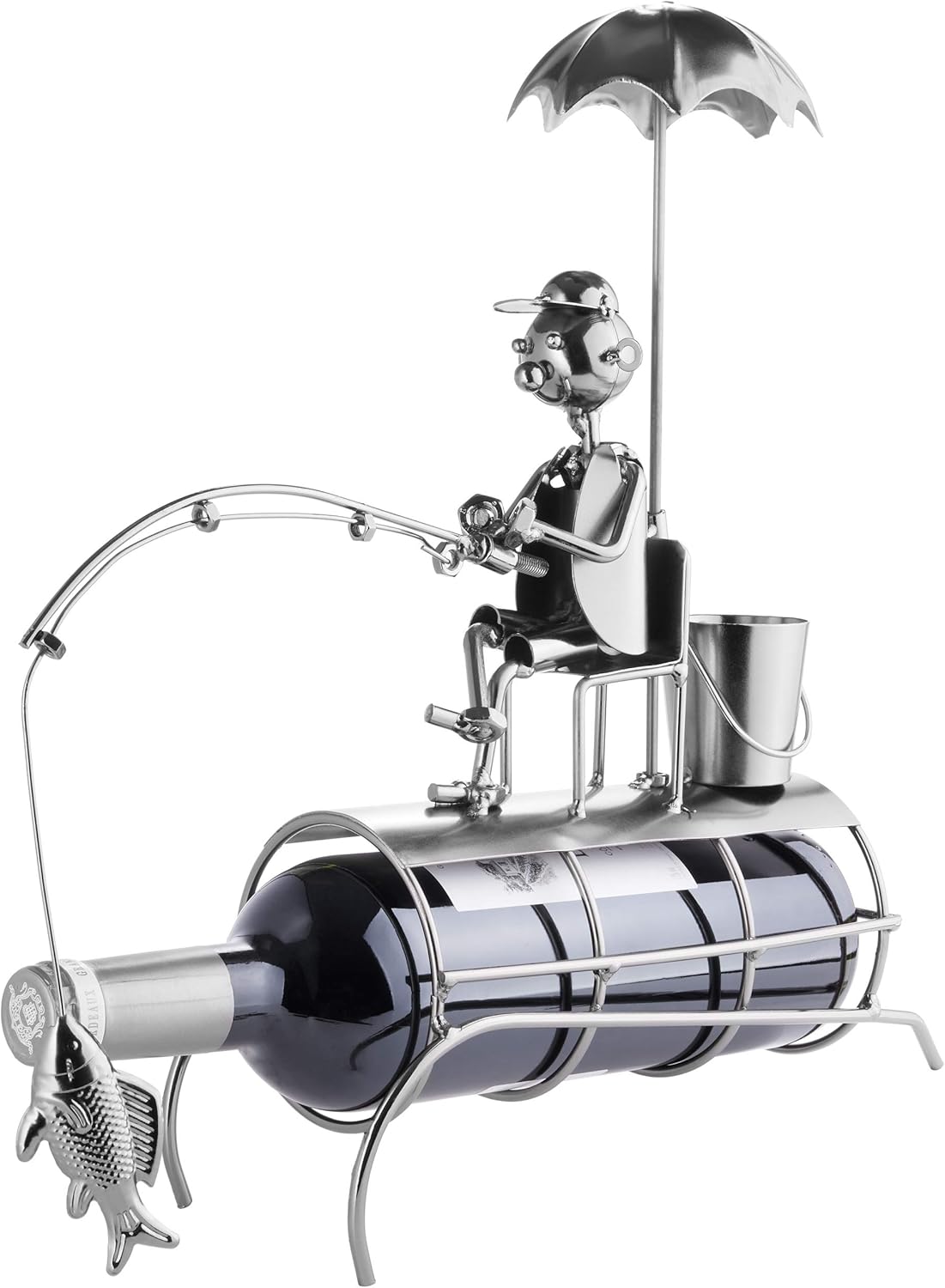 Weinflaschenhalter Angler