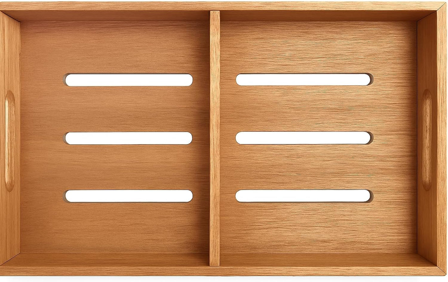 Vielseitiges Zederntablett mit Trennwand