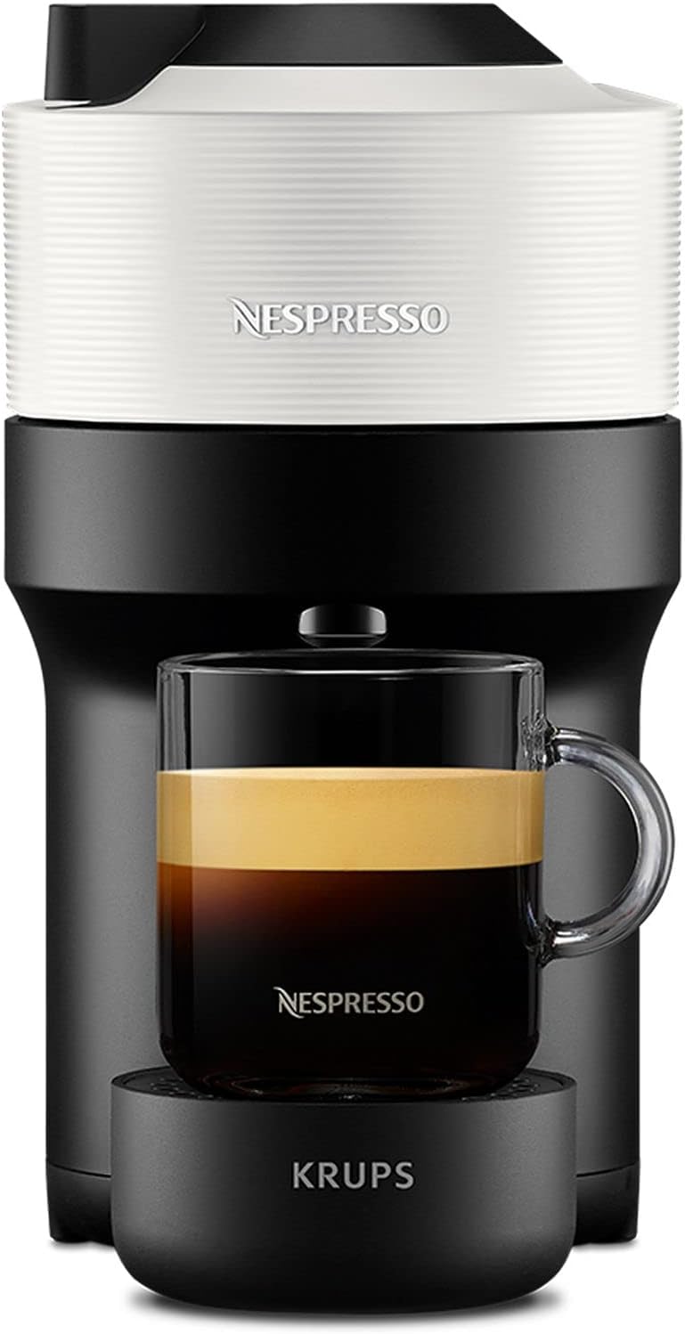 Vertuo Pop Kaffeekapselmaschine mit One-Touch-System, XN9201 Coconut White
