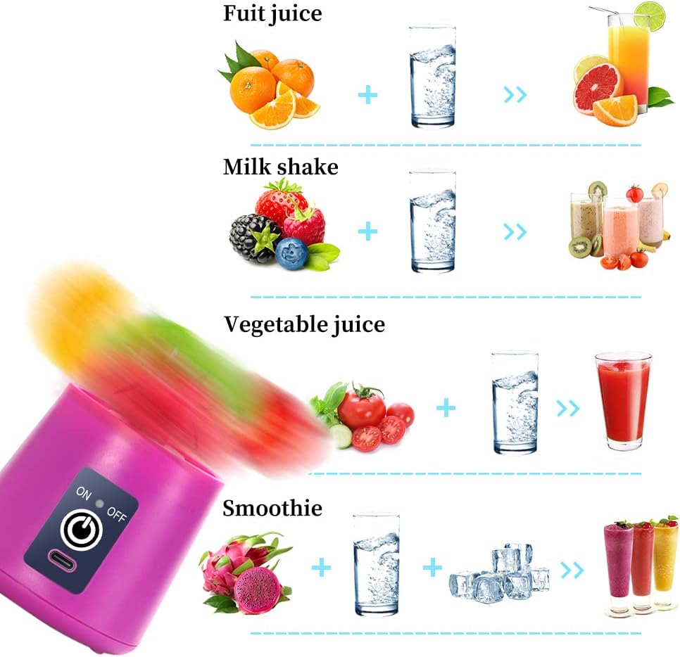 Tragbarer USB-Smoothie-Mixer, Violett