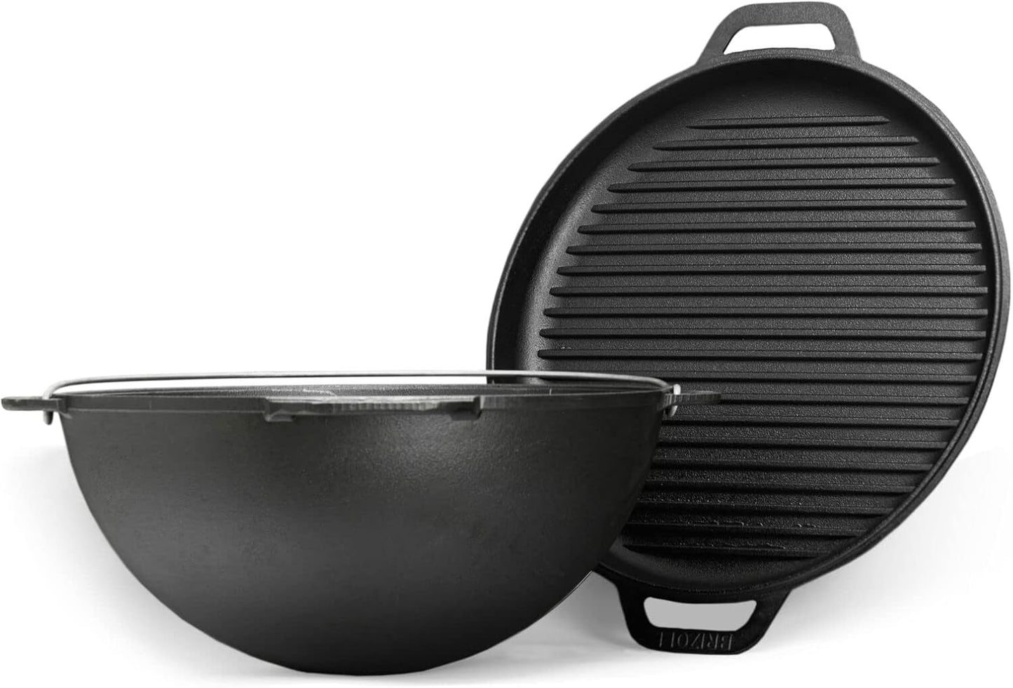 Gusseisen Camping-Kazan 12L mit Deckel, 12 L