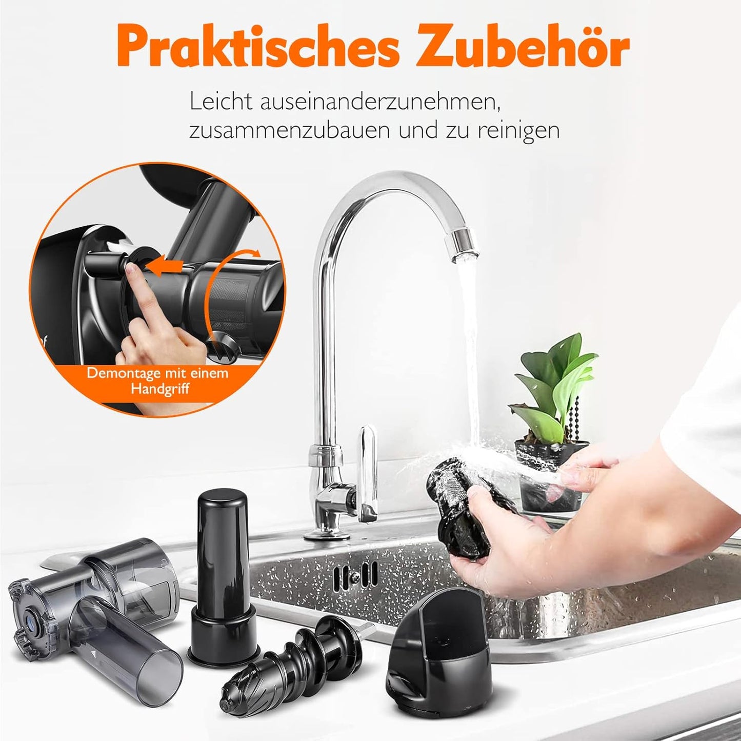 Slow Juicer, Mattschwarz|Medium