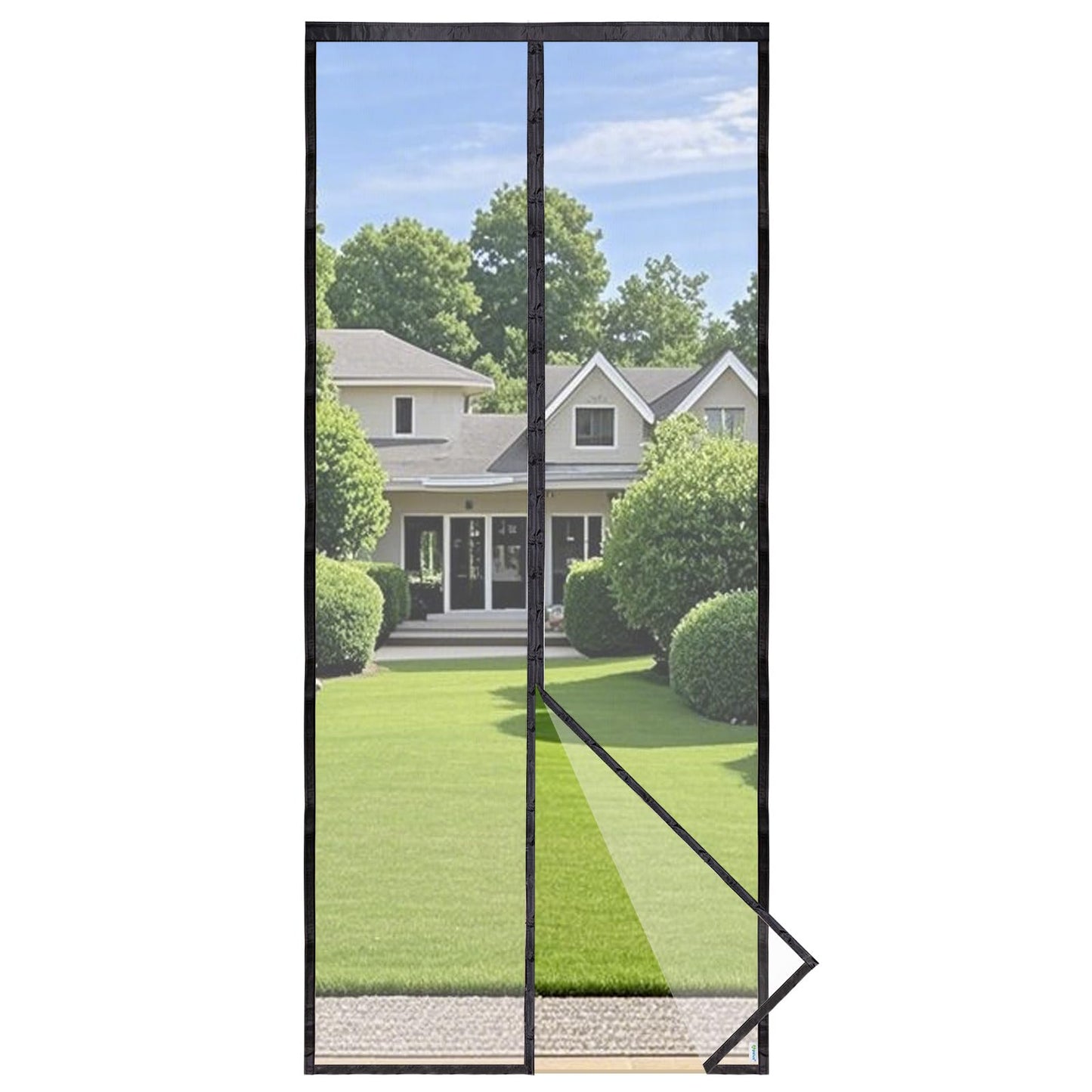 Magnet Fliegengitter Tür für Balkontüren (100x210 cm), 100x210 cm Prime Schwarz