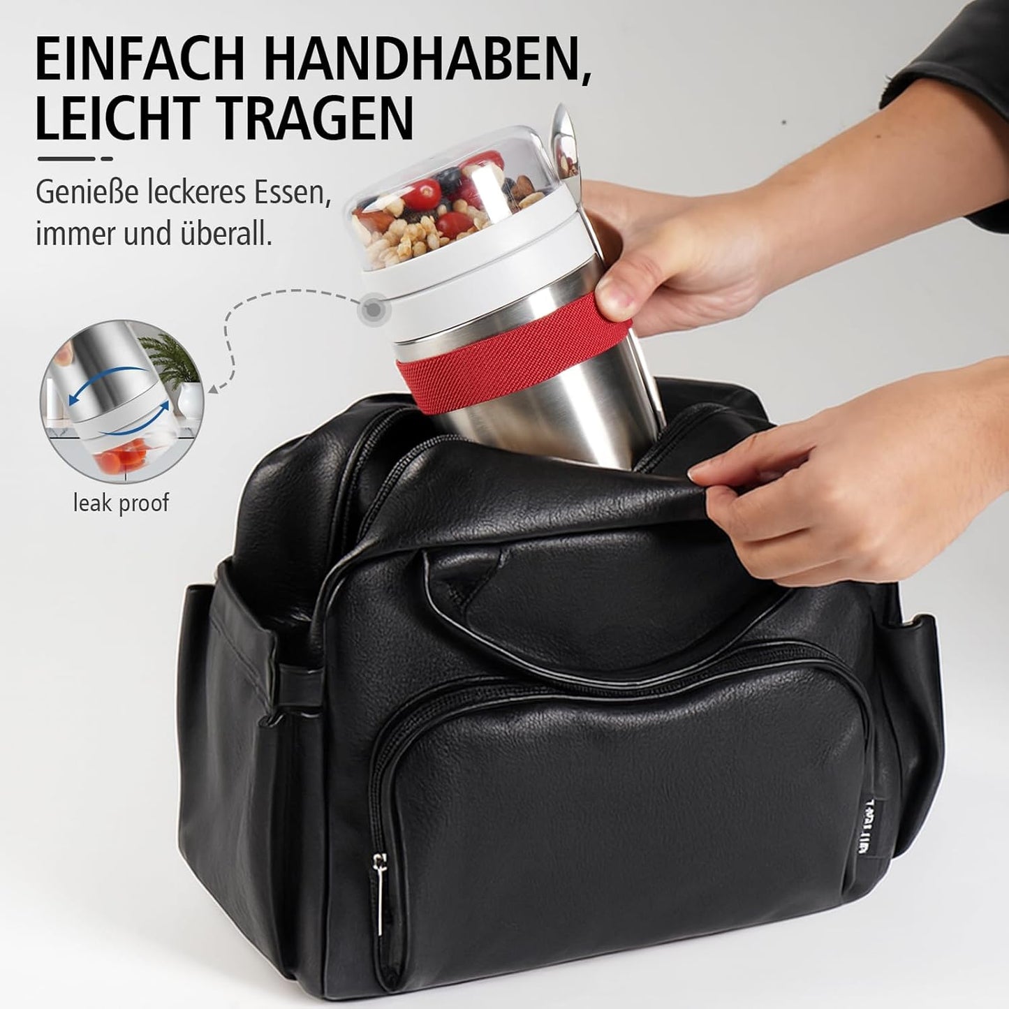 Müslibecher to Go mit Löffel