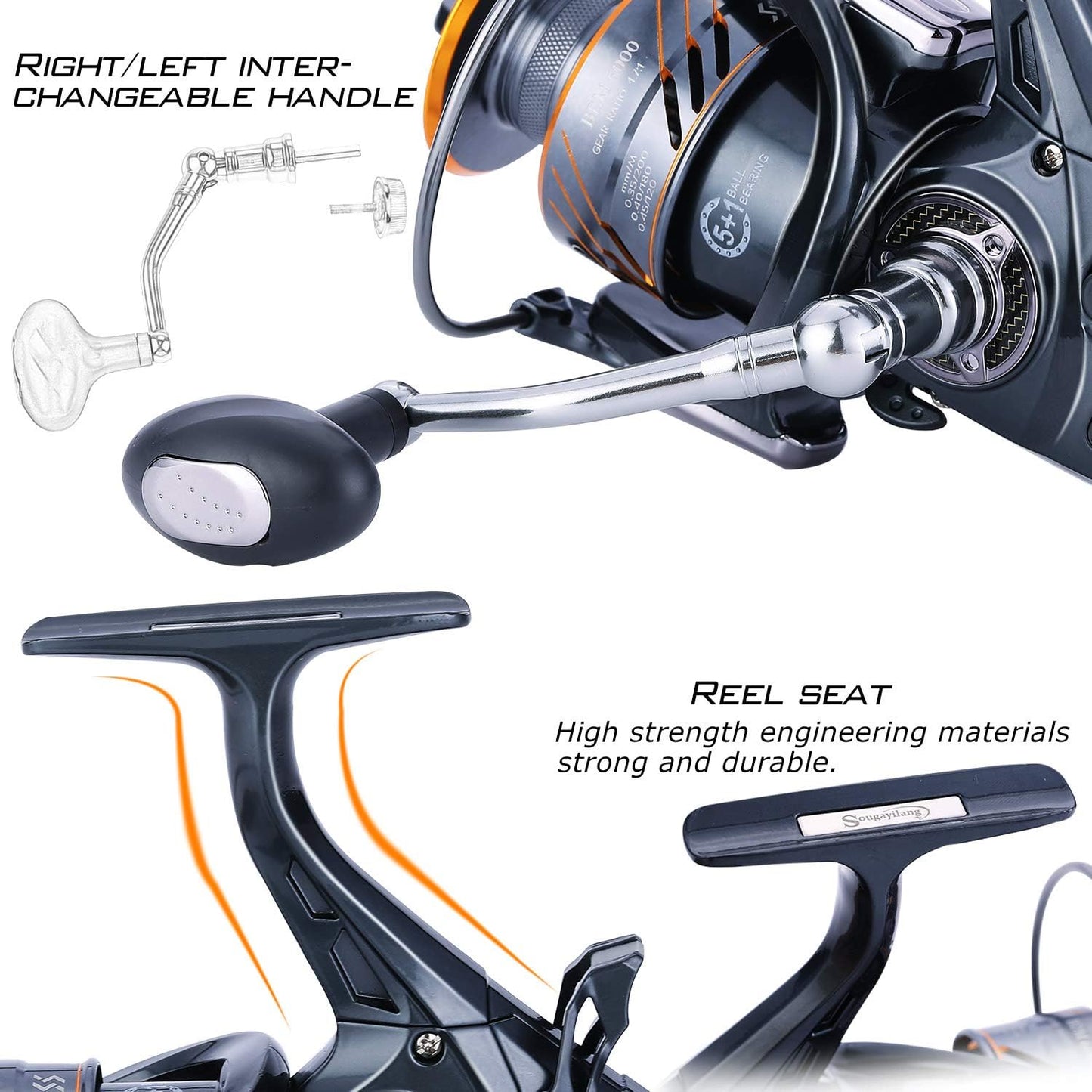 Freilaufrolle mit Carbon Fiber Drag, BDM-6000