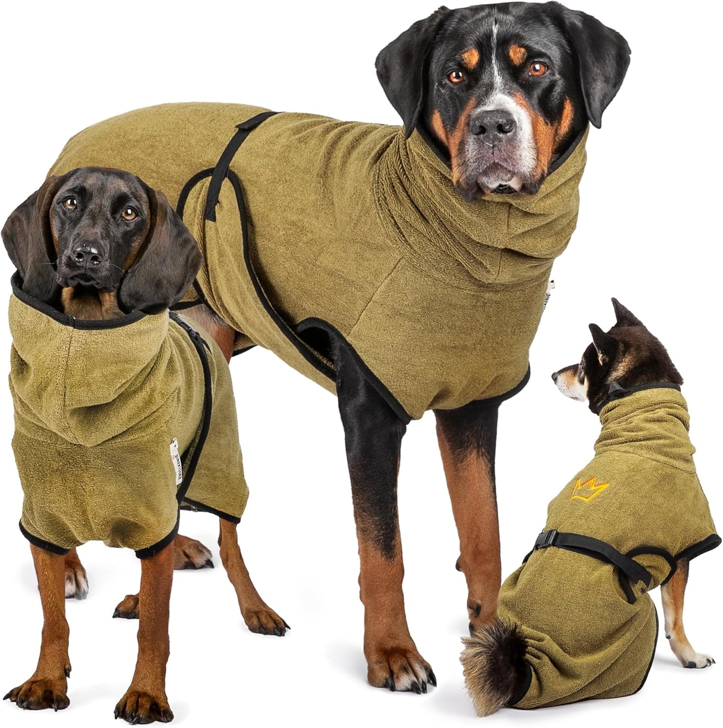 Hundebademantel, XL Khaki