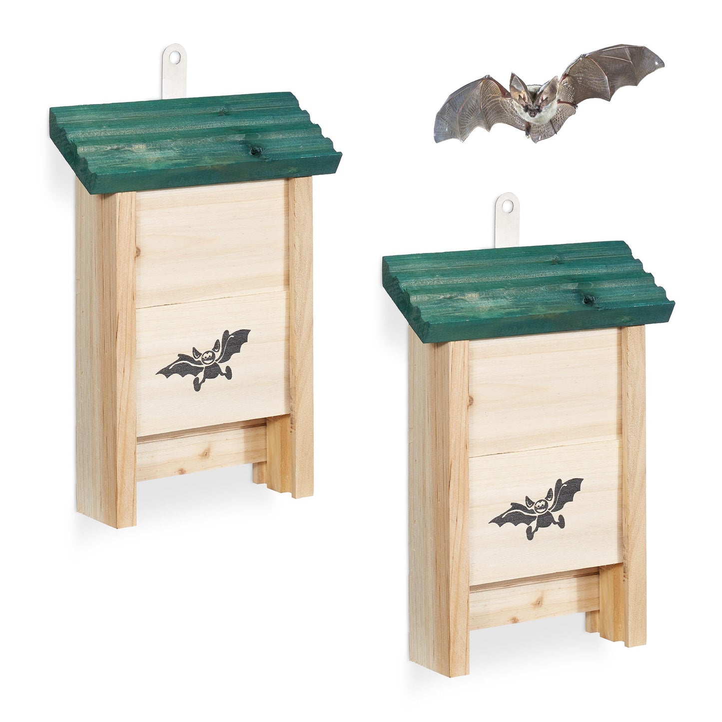 2er-Set Fledermauskasten, Grün