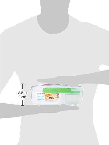 To go Triple Split Brotdose mit Joghurtbehälter, 2 l Gemischte Farben