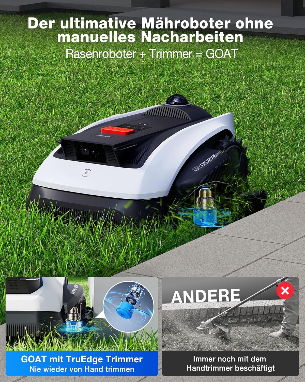 Goat O1200 Lidar Pro Mähroboter mit KI-Navigation, O1200 LiDAR PRO