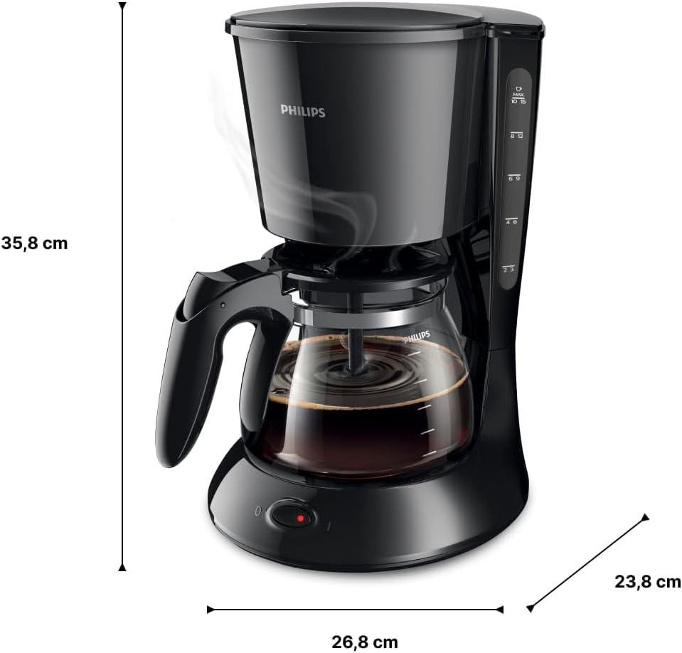 Kaffeemaschine mit Aromawirbel und Abschaltautomatik, Glaskanne
