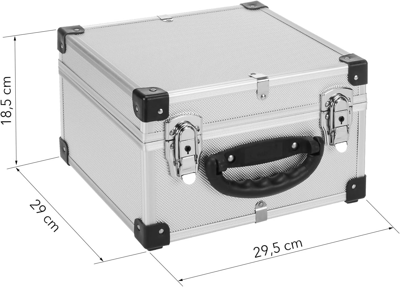 CD-Aufbewahrungskoffer für 40 Standard-Hüllen, 40 CD's silber