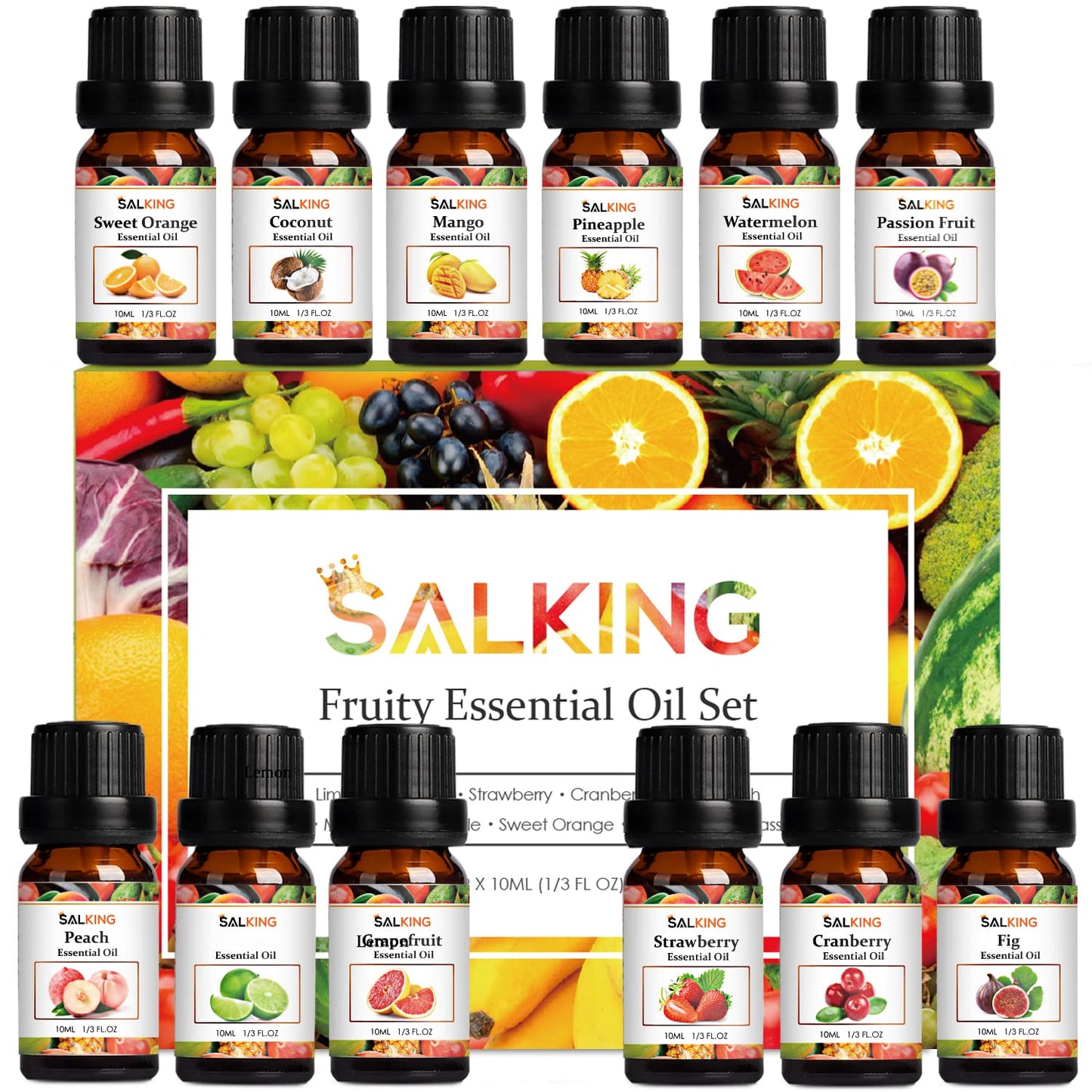 12-teiliges Ätherische Duftöl-Set, Blumen