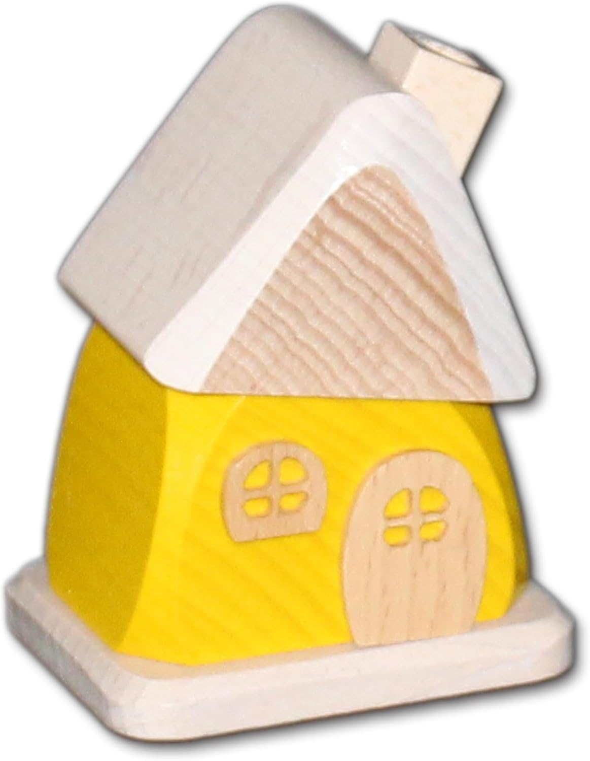 Kleines Räucherhaus, 9cm Gelb
