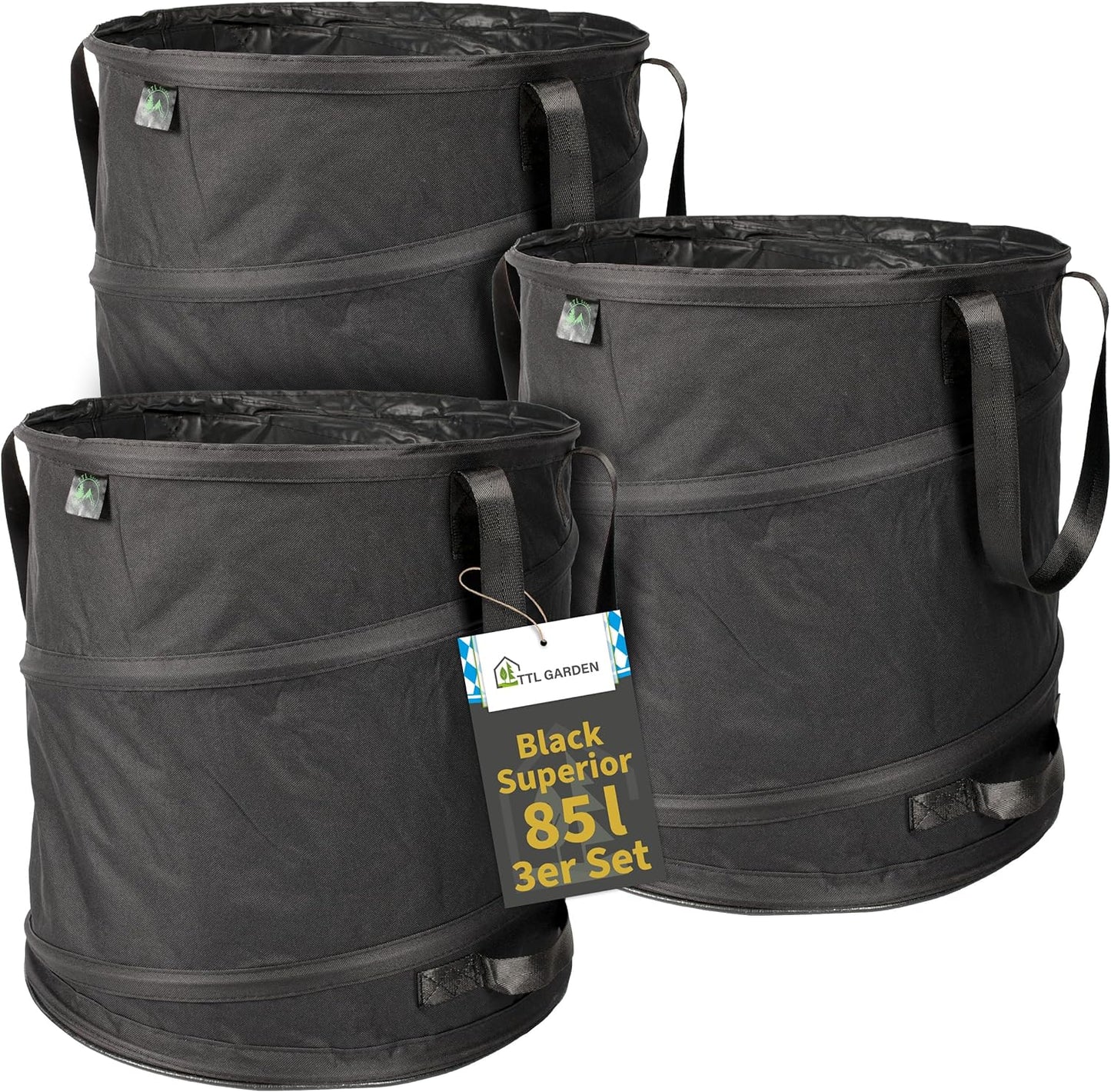 3er-Set Gartensack Black Superior, 85 Liter 3x