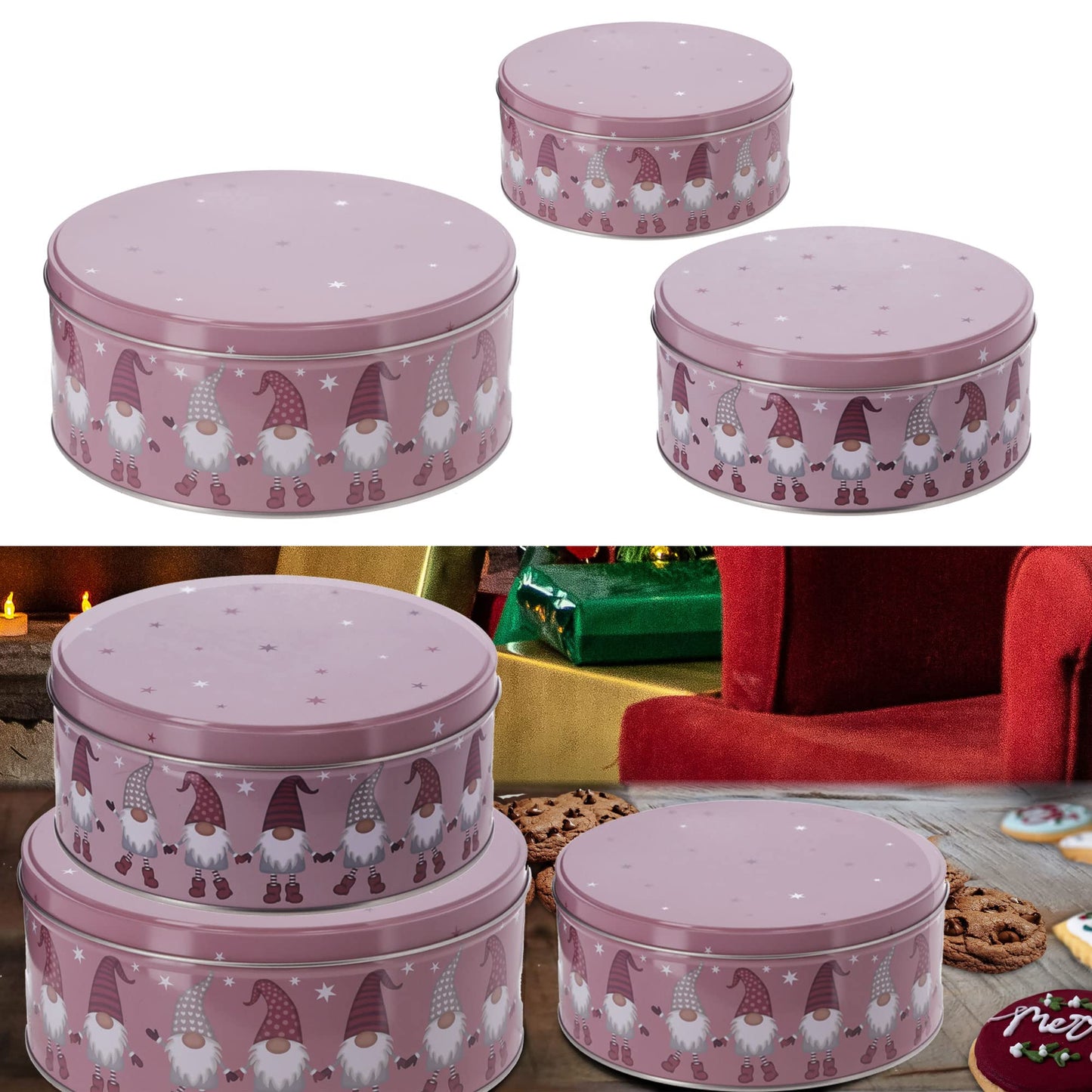 Gebäckdose Wichtel, 1 x 3er Set Gebäckdose "Wichtel"