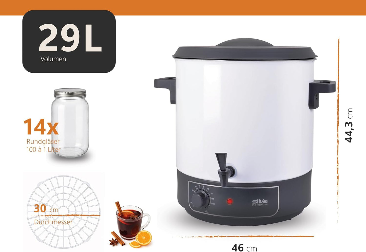 2-in-1 Einkoch- & Heissgetränkeautomat HG-E 290